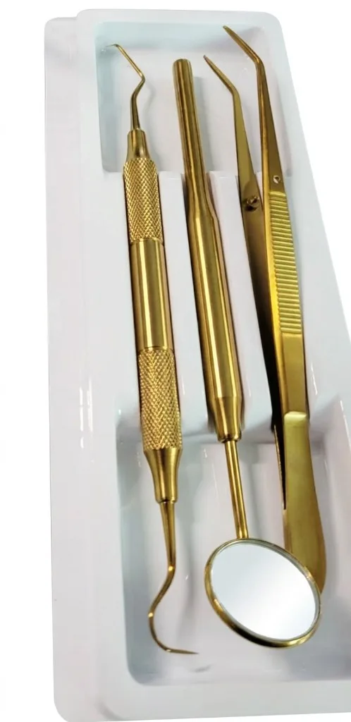 3 Piece Stainless Steel Dental Examination Kit surgical instrument by KAZ SKT