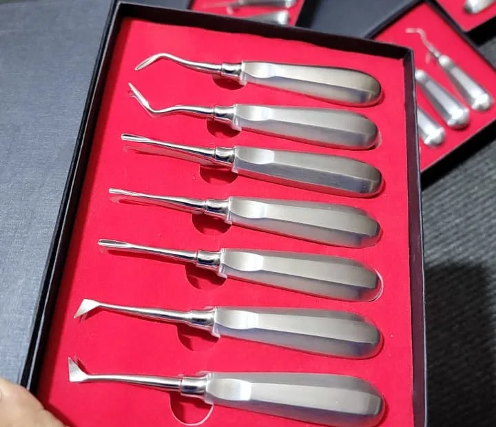 7 Dental Root Elevators Made of Stainless Steel surgical instrument by KAZ SKT