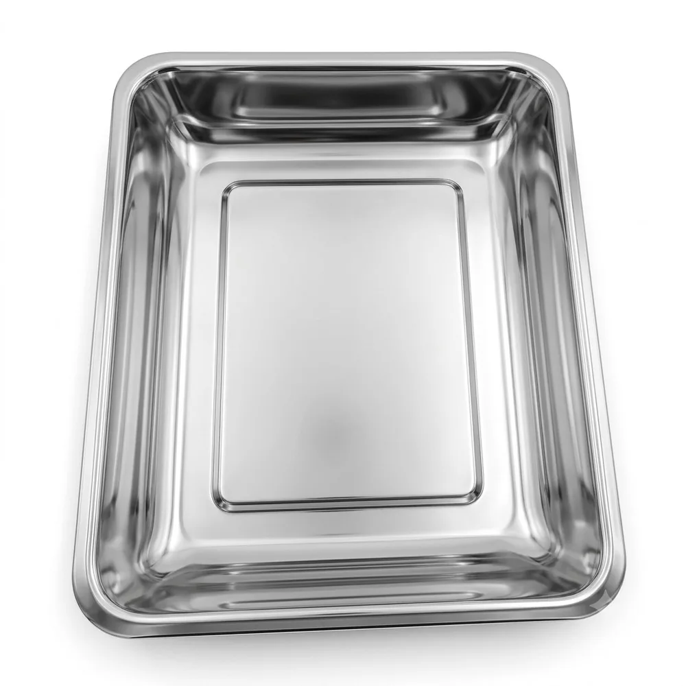 Stainless Steel Deep Serving Tray surgical instrument by KAZ SKT
