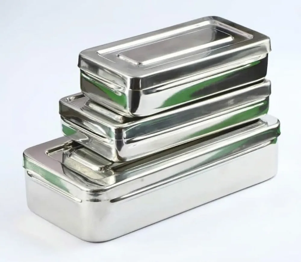 Stainless Steel Medical Instrument Sterilization Boxes surgical instrument by KAZ SKT