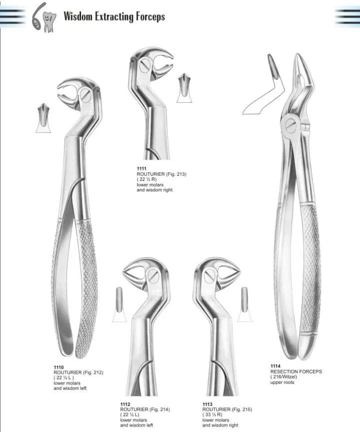 Wisdom Extracting Forceps surgical instrument by KAZ SKT
